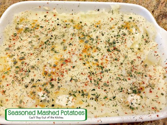 Seasoned Mashed Potatoes | Can't Stay Out of the Kitchen | quick, easy and tasty #sidedish that's great for company dinners or #holidays. #glutenfree #potatoes