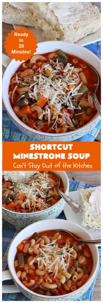 Shortcut Minestrone Soup | Can't Stay Out of the Kitchen