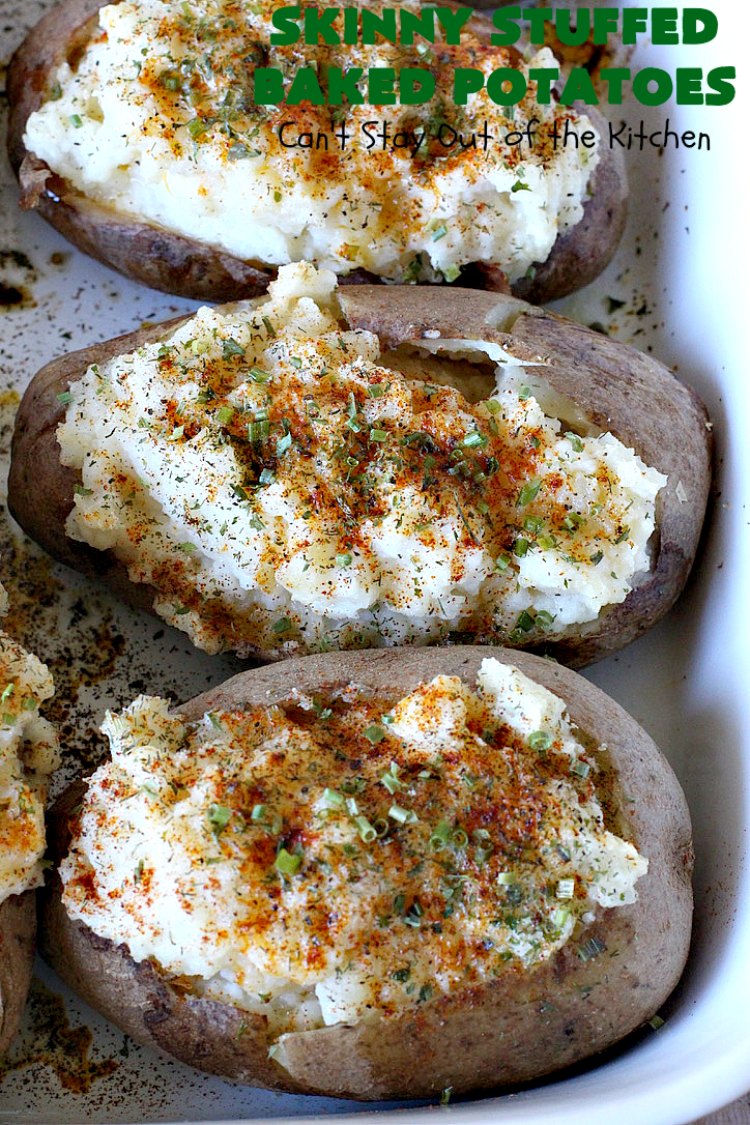 Skinny Stuffed Baked Potatoes – Can't Stay Out of the Kitchen