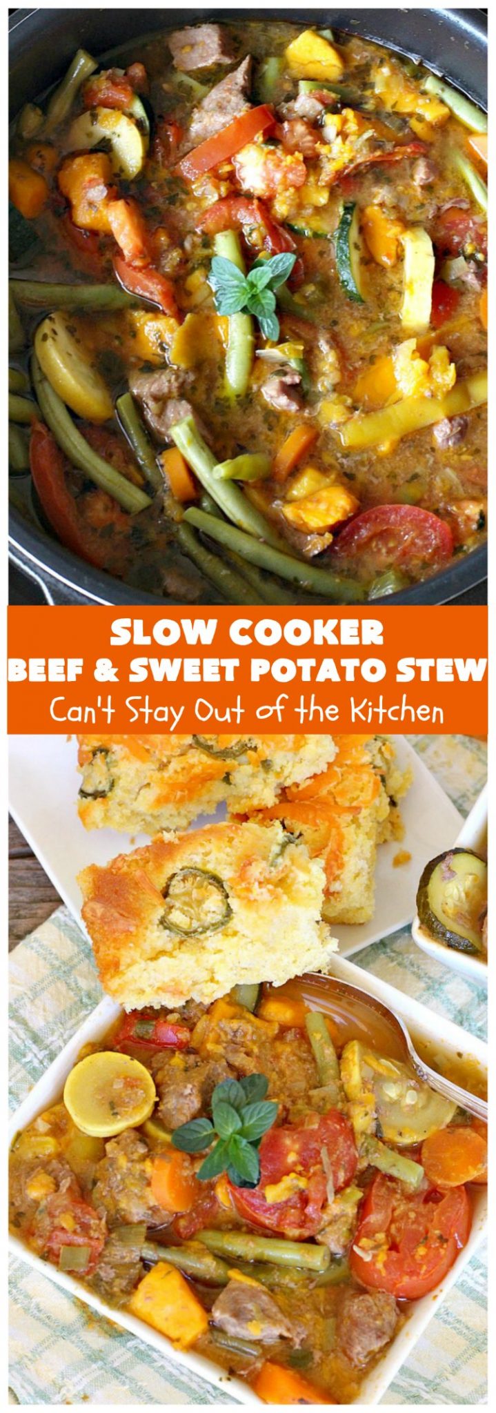 Slow Cooker Beef and Sweet Potato Stew – Can't Stay Out of the Kitchen