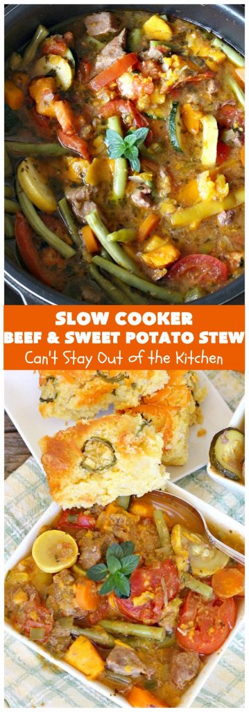 Slow Cooker Beef and Sweet Potato Stew | Can't Stay Out of the Kitchen
