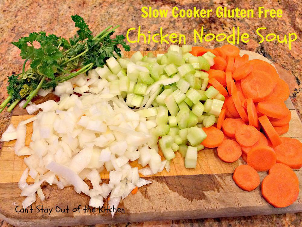 Slow Cooker Gluten Free Chicken Noodle Soup IMG_4674 Can't Stay Out