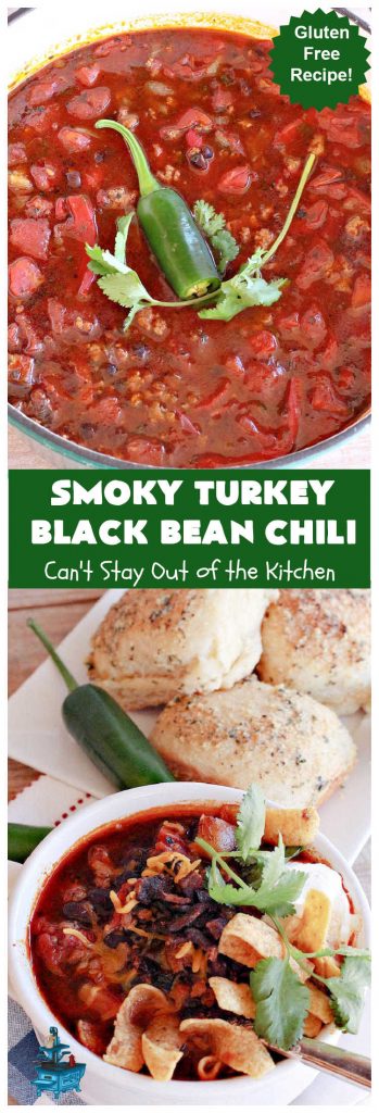 Smokey Turkey Black Bean Chili | Can't Stay Out of the Kitchen