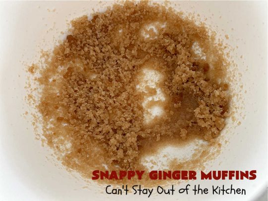 Snappy Ginger Muffins | Can't Stay Out of the Kitchen | #Molasses, #cinnamon & #ginger give these #muffins their fantastic #Gingerbread taste. Every bite will have you dreaming of another! Great for weekend, company or a #holiday #breakfast or #brunch. #HolidayBreakfast #GingerMuffins #SnappyGingerMuffins #GingerbreadMuffins