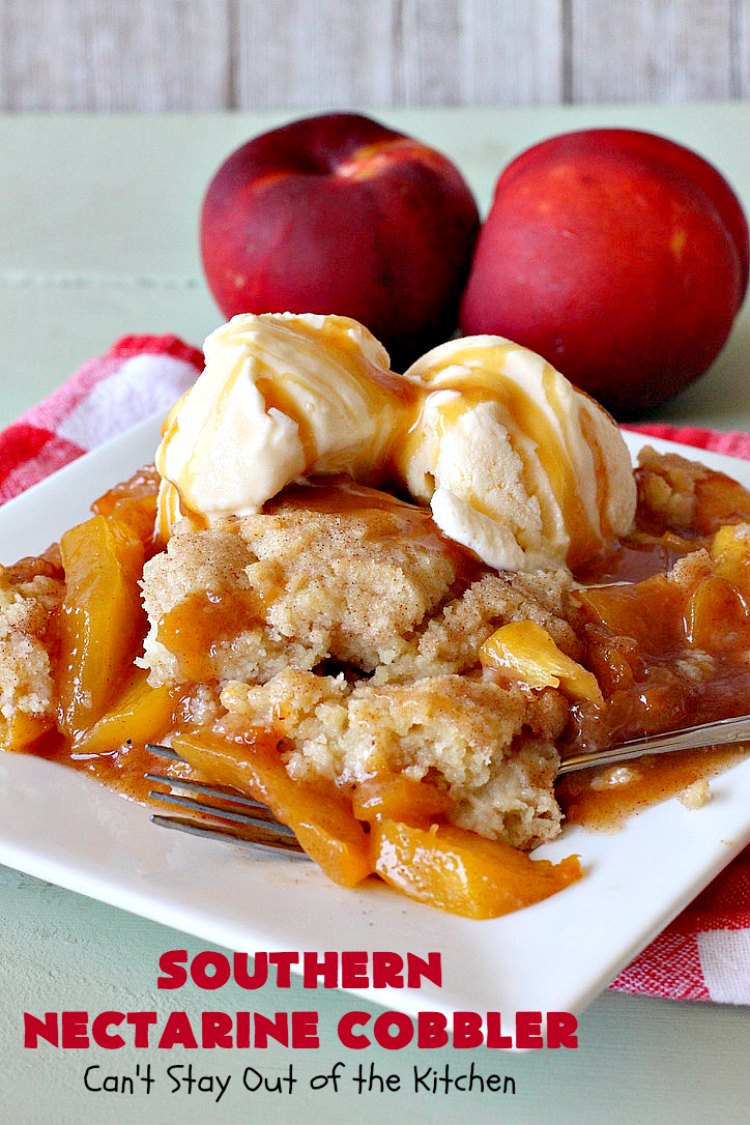 Southern Nectarine Cobbler Can't Stay Out of the Kitchen