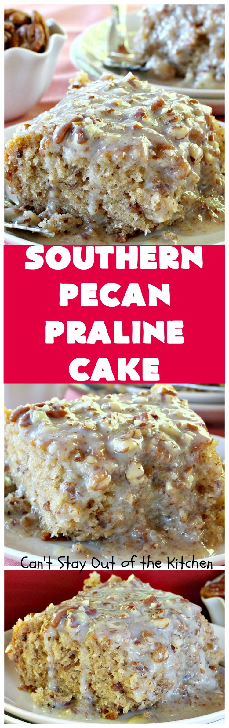 Southern Pecan Praline Cake | Can't Stay Out of the Kitchen