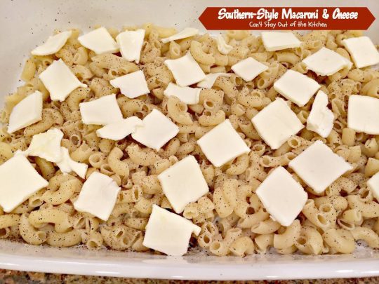 Southern-Style Macaroni and Cheese | Can't Stay Out of the Kitchen | spectacular #macaroniandcheese #casserole with 3 #cheeses and #cajunseasoning. #MeatlessMonday #pasta