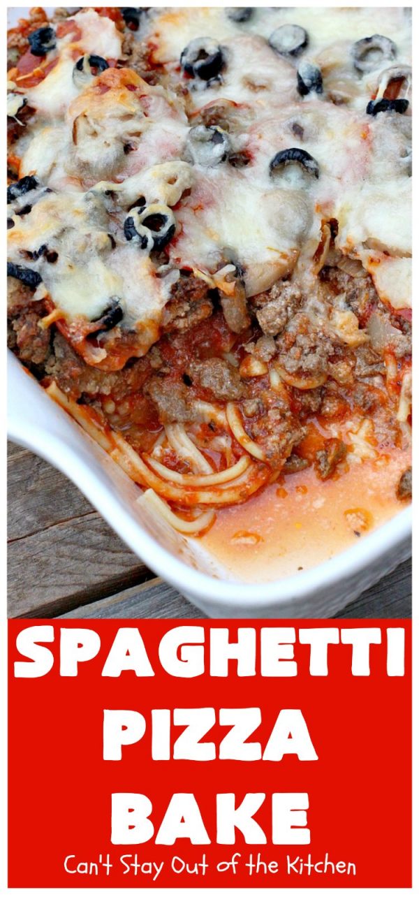Spaghetti Pizza Bake – Can't Stay Out of the Kitchen