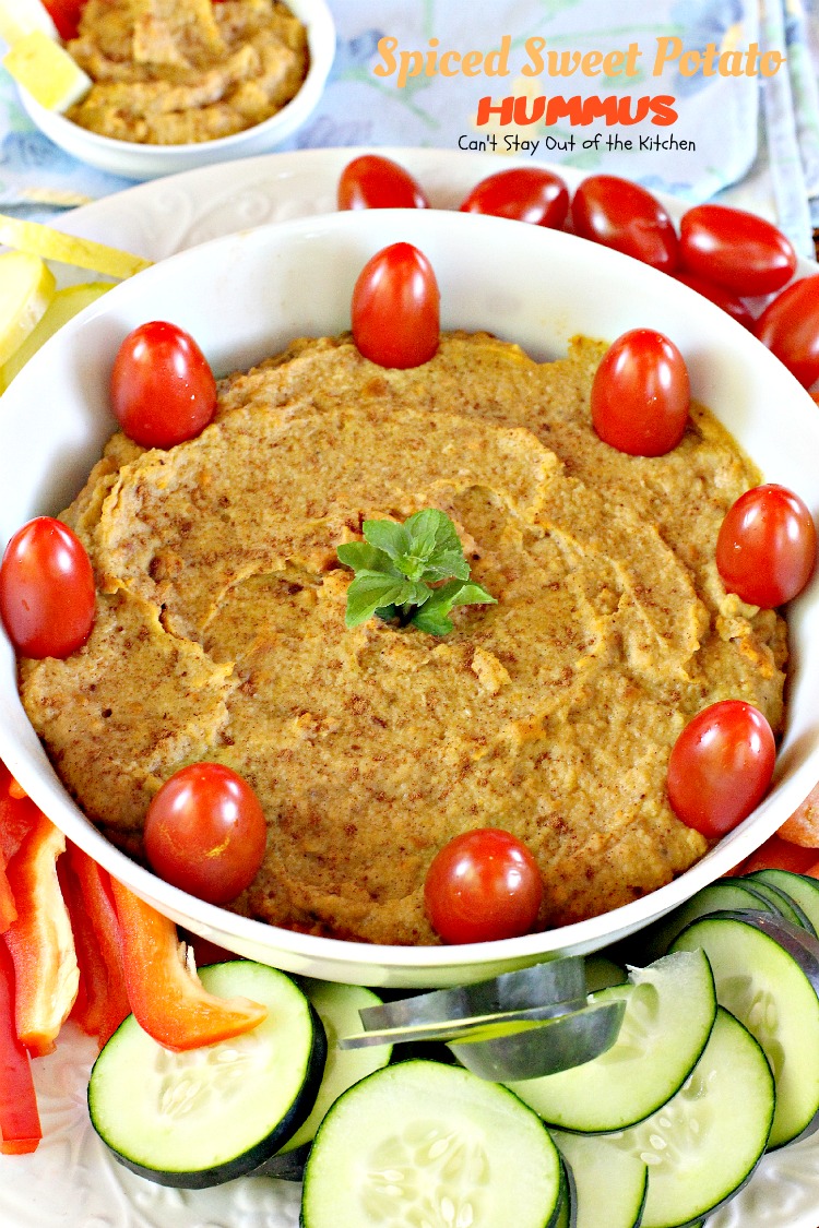Spiced Sweet Potato Hummus | Can't Stay Out of the Kitchen