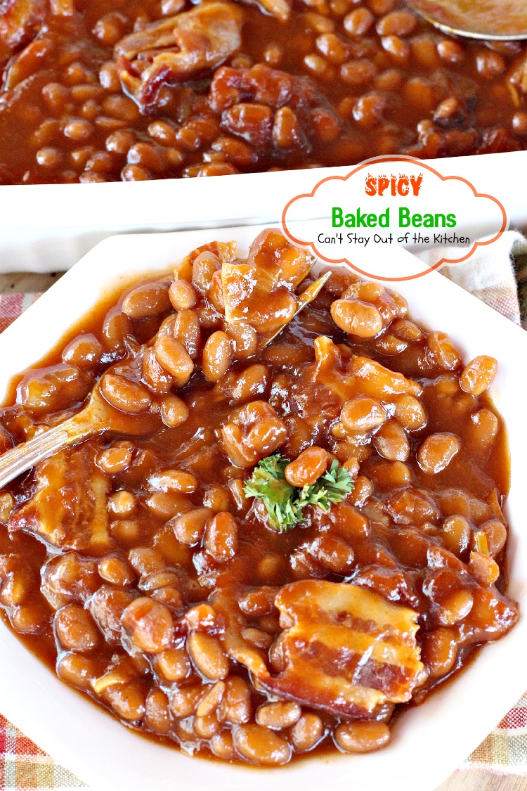 Spicy Baked Beans - Can't Stay Out of the Kitchen