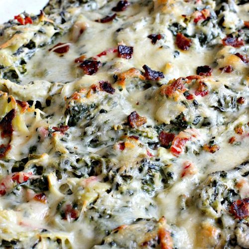 Spinach Artichoke Casserole Dip | Can't Stay Out of the Kitchen