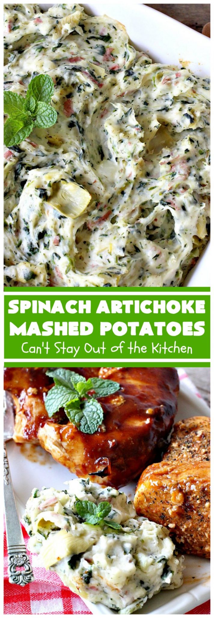 Spinach Artichoke Mashed Potatoes Can't Stay Out of the Kitchen