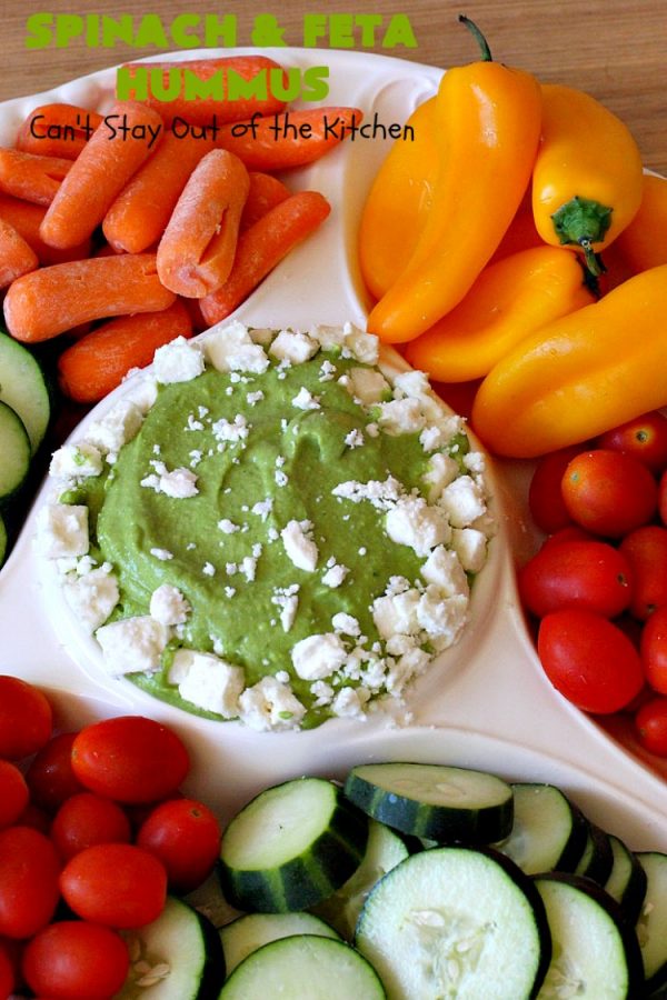 Spinach and Feta Hummus Can't Stay Out of the Kitchen