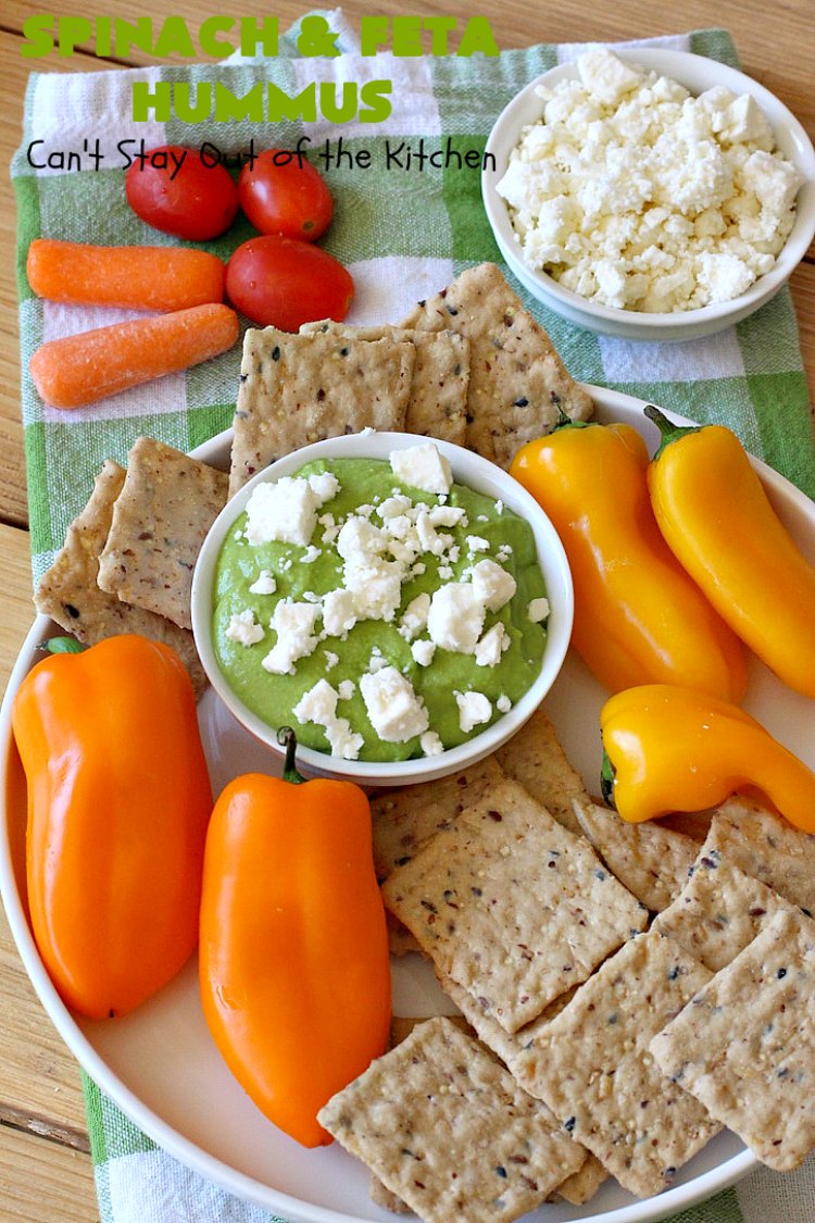 Spinach and Feta Hummus Can't Stay Out of the Kitchen