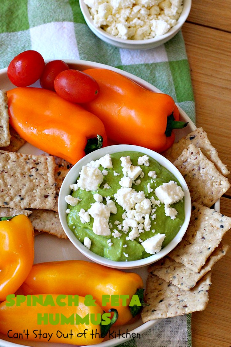 Spinach and Feta Hummus Can't Stay Out of the Kitchen