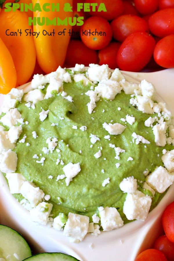 Spinach and Feta Hummus Can't Stay Out of the Kitchen