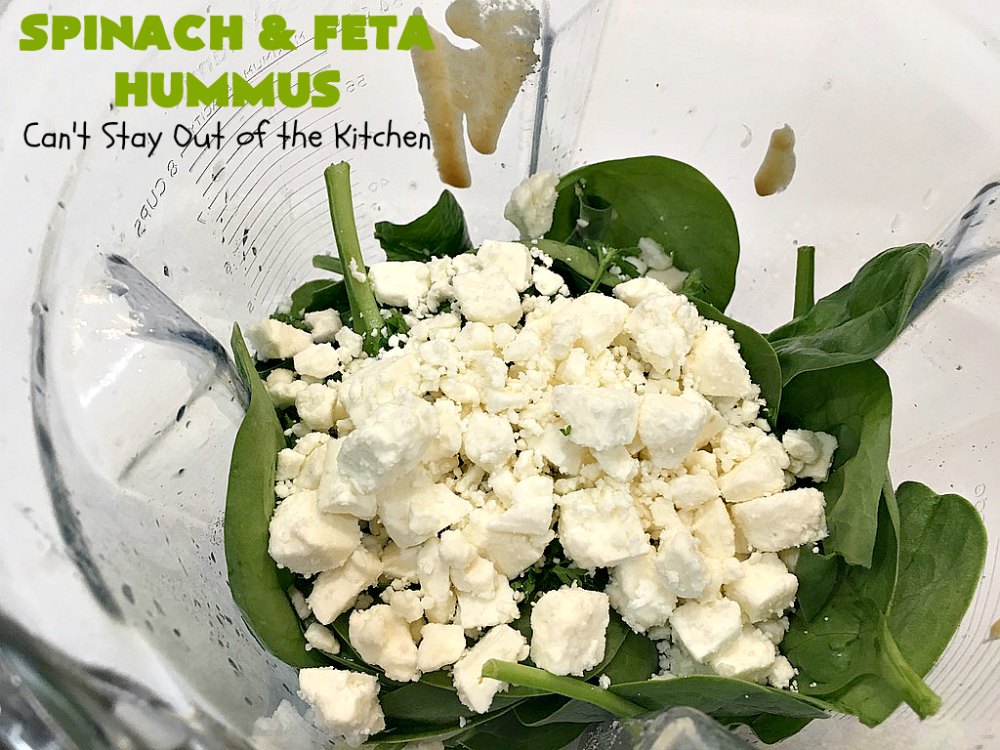 Spinach and Feta Hummus Can't Stay Out of the Kitchen