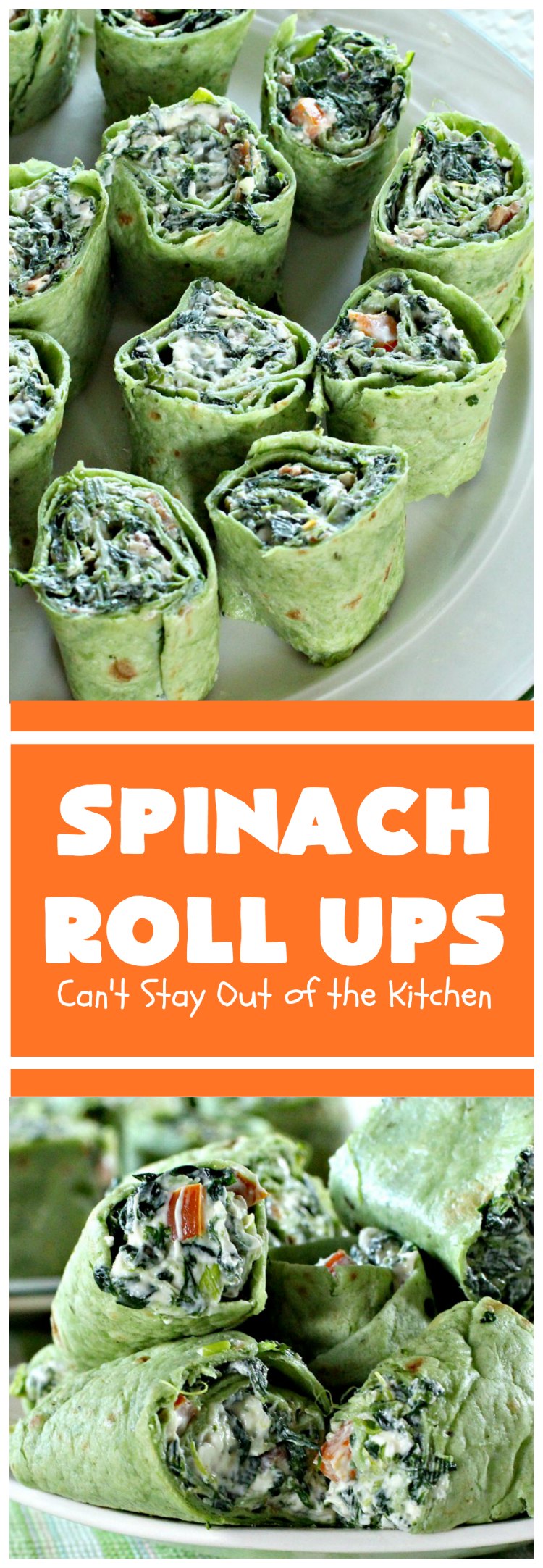 Spinach Roll Ups | Can't Stay Out of the Kitchen