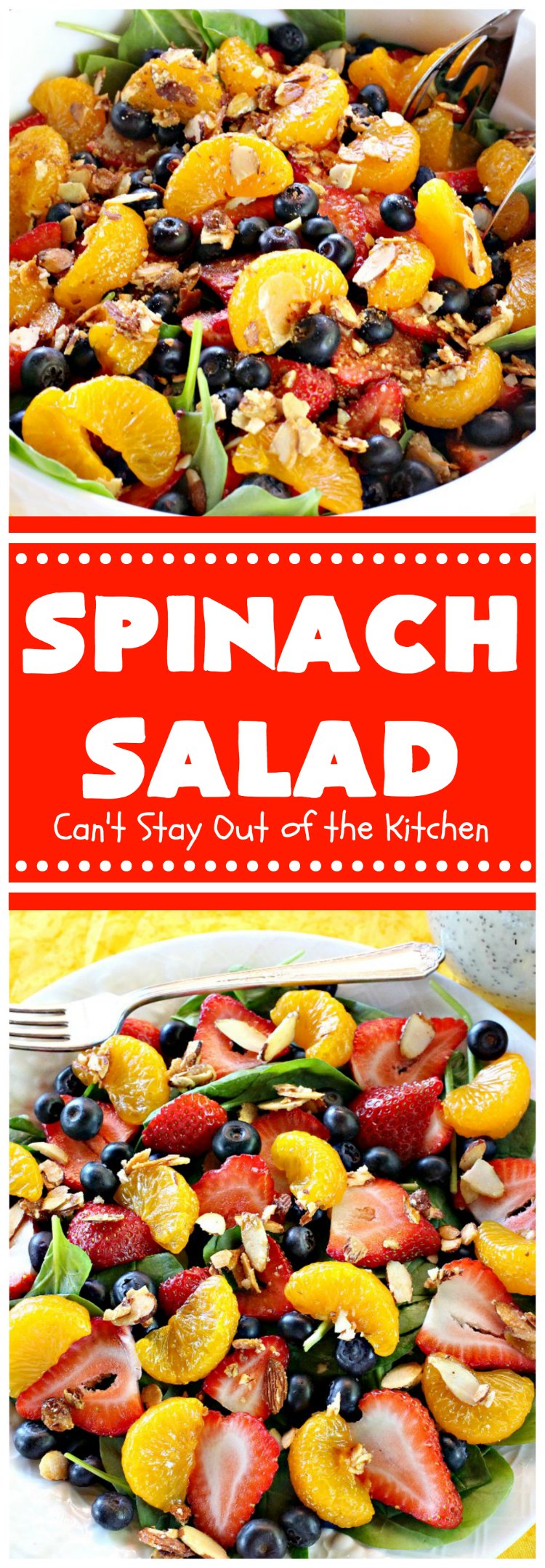 Spinach Salad | Can't Stay Out of the Kitchen