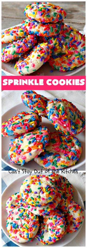 Sprinkle Cookies | Can't Stay Out of the Kitchen