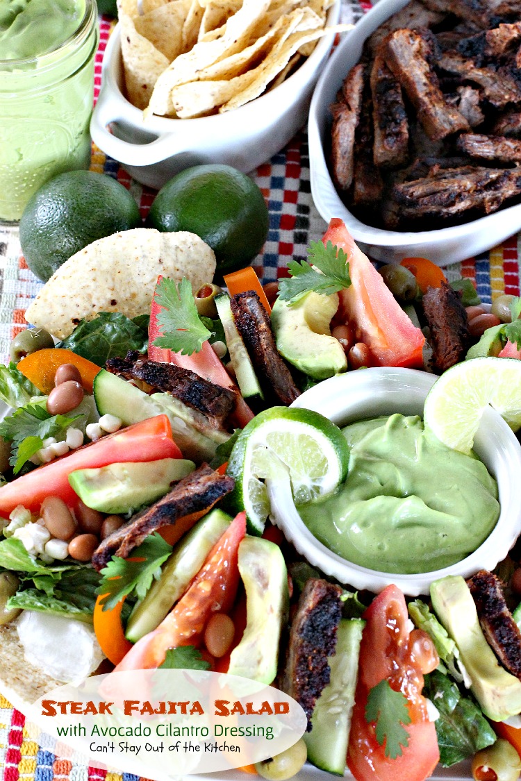 Steak Fajita Salad with Avocado Cilantro Dressing – IMG_9548 – Can't ...