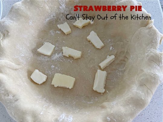 Strawberry Pie | Can't Stay Out of the Kitchen | This old-fashioned #vintage #recipe for #StrawberryFruitPie can't be beat! It uses a #HomemadePieCrust so the #PieCrust is flaky & delicious. If you enjoy #strawberries, you'll love this fantastic #StrawberryDessert. #pie #fruit #StrawberryPie