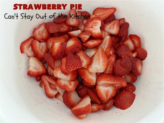 Strawberry Pie | Can't Stay Out of the Kitchen | This old-fashioned #vintage #recipe for #StrawberryFruitPie can't be beat! It uses a #HomemadePieCrust so the #PieCrust is flaky & delicious. If you enjoy #strawberries, you'll love this fantastic #StrawberryDessert. #pie #fruit #StrawberryPie