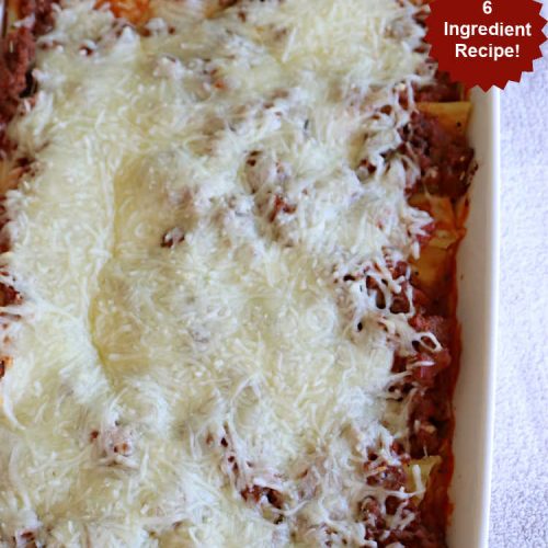 String Cheese Manicotti | Can't Stay Out of the Kitchen | this is a simple & easy 6-ingredient #recipe for #manicotti. The #ManicottiShells are stuffed with #StringCheese & layered with a meat sauce & #MozzarellaCheese. This kid-friendly meal is fun & delicious! #pasta #GroundBeef #ItalianSausage #StringCheeseManicotti