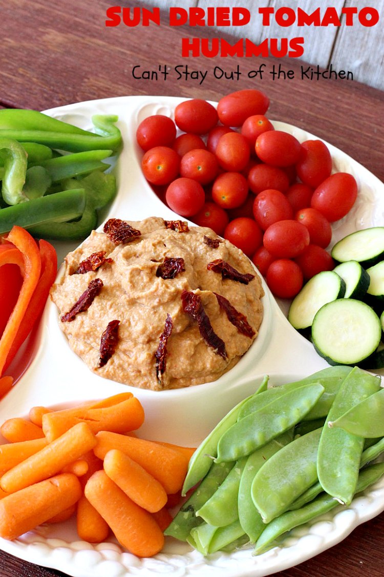 Sun Dried Tomato Hummus – Can't Stay Out Of The Kitchen