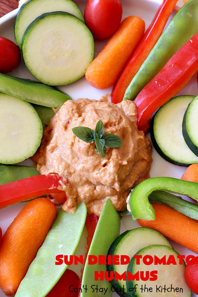 Sun Dried Tomato Hummus – Can't Stay Out Of The Kitchen