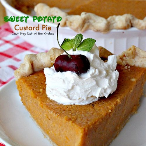 Sweet Potato Custard Pie | Can't Stay Out of the Kitchen