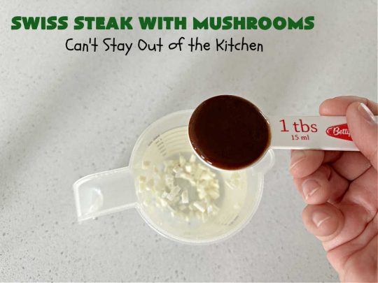 Swiss Steak with Mushrooms | Can't Stay Out of the Kitchen | this delicious #recipe for #SwissSteak is a great way to include #CubeSteaks in your weekly dinner plan. It tenderizes as it bakes in the oven & is perfect with almost any side dish. This quick & easy #beef #entree is sure to become a family favorite! #steak #mushrooms #SwissSteakWithMushrooms