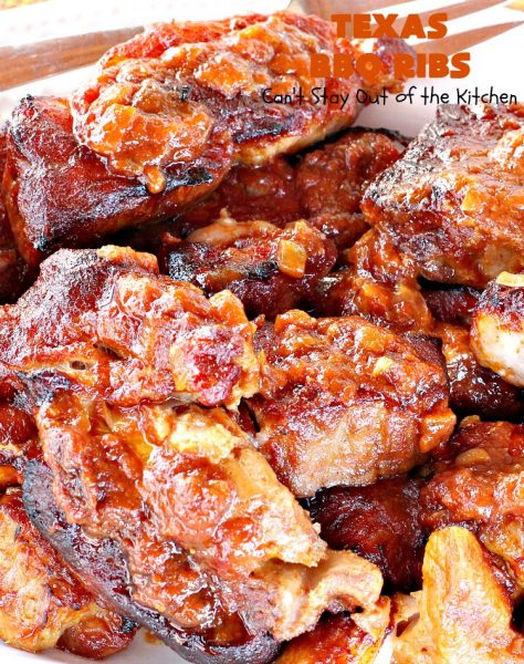 Texas BBQ Ribs | Can't Stay Out of the Kitchen | Mom's #pork #ribs have always been a family favorite. These ribs slow bake in the oven with a fantastic homemade #BBQ sauce. Perfect for company.