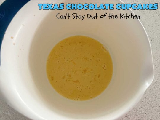 Texas Chocolate Cupcakes | Can't Stay Out of the Kitchen | these sensational #chocolate #cupcakes include homemade #caramel frosting to die for! You'll be drooling over every bite. Marvelous for #birthdays, #picnics, #potlucks #BackyardBarbecues, #tailgating parties or #grilling out with friends. #Texas #ChocolateDessert #ChocolateCupcakes #TexasChocolateCupcakes