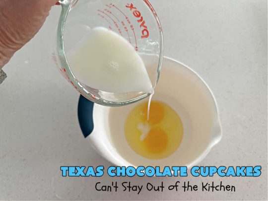 Texas Chocolate Cupcakes | Can't Stay Out of the Kitchen | these sensational #chocolate #cupcakes include homemade #caramel frosting to die for! You'll be drooling over every bite. Marvelous for #birthdays, #picnics, #potlucks #BackyardBarbecues, #tailgating parties or #grilling out with friends. #Texas #ChocolateDessert #ChocolateCupcakes #TexasChocolateCupcakes