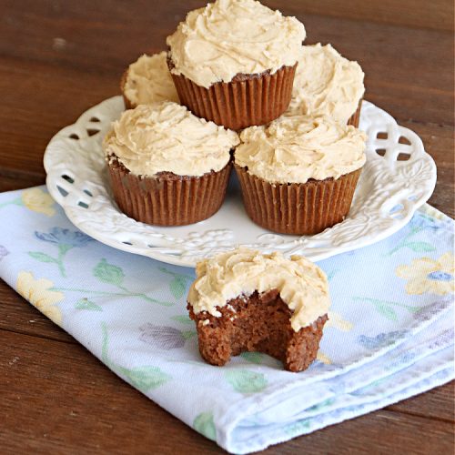 Texas Chocolate Cupcakes | Can't Stay Out of the Kitchen | these sensational #chocolate #cupcakes include homemade #caramel frosting to die for! You'll be drooling over every bite. Marvelous for #birthdays, #picnics, #potlucks #BackyardBarbecues, #tailgating parties or #grilling out with friends. #Texas #ChocolateDessert #ChocolateCupcakes #TexasChocolateCupcakes