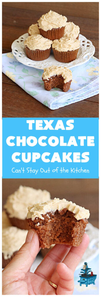 Texas Chocolate Cupcakes | Can't Stay Out of the Kitchen
