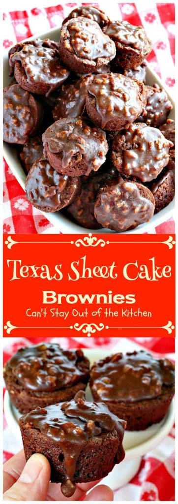 Texas Sheet Cake Brownies | Can't Stay Out of the Kitchen