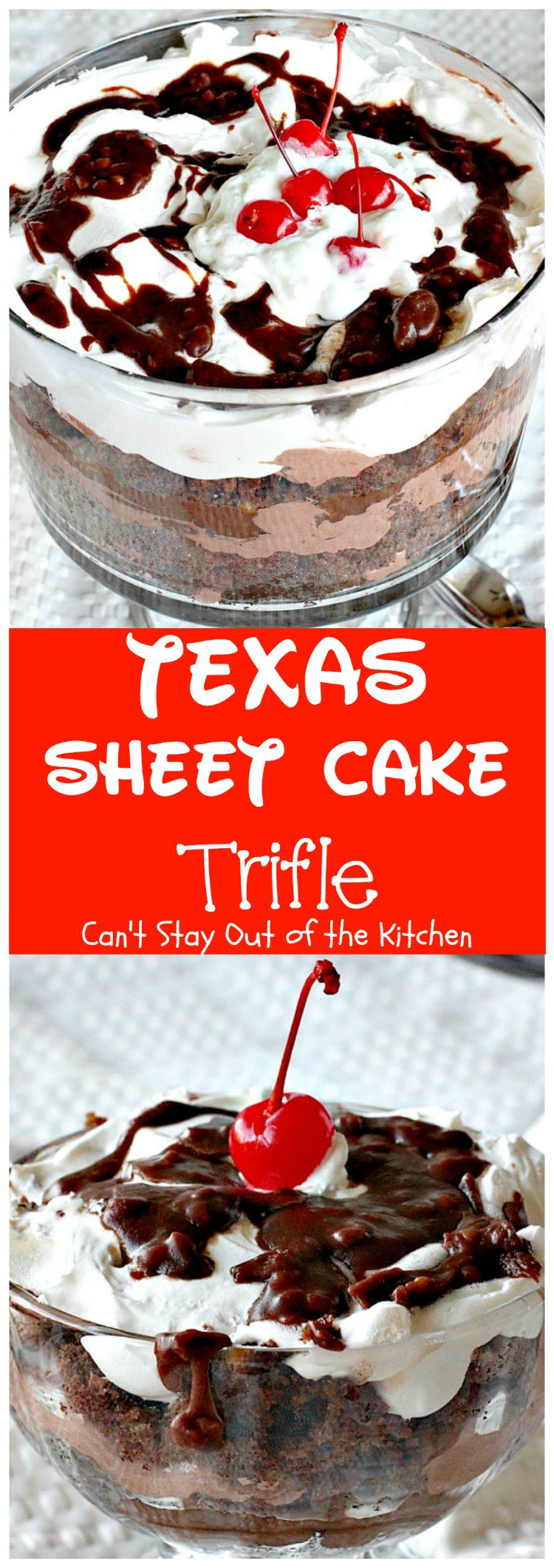 Texas Sheet Cake Trifle | Can't Stay Out of the Kitchen