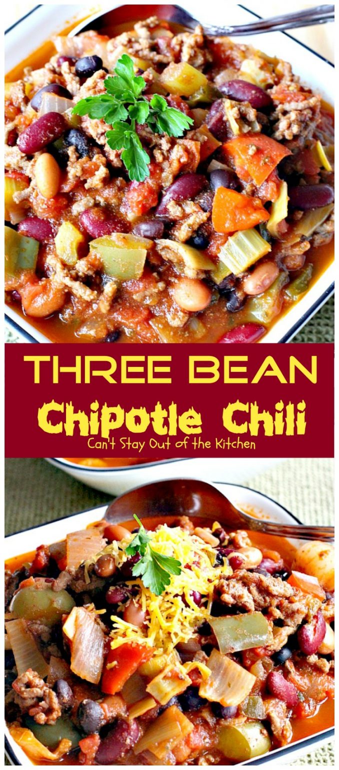 Three Bean Chipotle Chili Can't Stay Out of the Kitchen