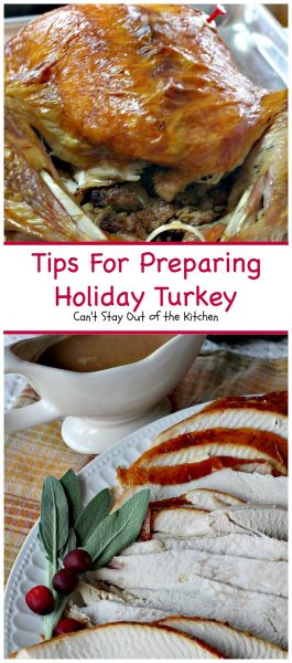 Tips For Preparing Holiday Turkey – Can't Stay Out Of The Kitchen