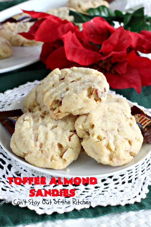 Toffee Almond Sandies Can't Stay Out of the Kitchen