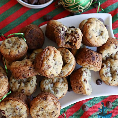 Toll House Cookie Cups | Can't Stay Out of the Kitchen | these dreamy #cookies have that great #TollHouse flavor & they're filled with miniature #ChocolateChips so they're loaded with #chocolate. Terrific for a #ChristmasCookieExchange, #holiday parties, potlucks & #tailgating. #dessert #TollHouseDessert #TollHouseCookieCups