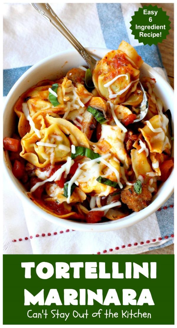 Tortellini Marinara Can't Stay Out of the Kitchen