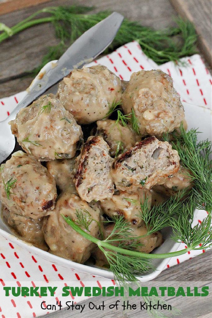 Turkey Swedish Meatballs | Can't Stay Out of the Kitchen | mouthwatering stick-to-the-ribs meal made with ground #turkey instead of ground beef. This comfort food meal is perfect for family dinners or company meals. #meatballs #TurkeyMeatballs #noodles #TurkeySwedishMeatballs