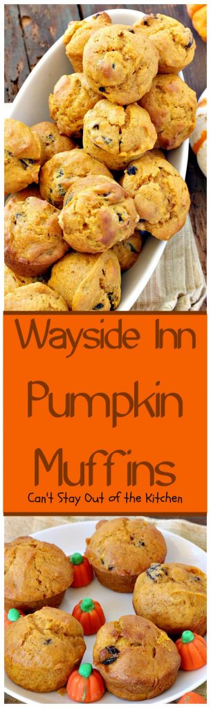 Wayside Inn Pumpkin Muffins | Can't Stay Out of the Kitchen