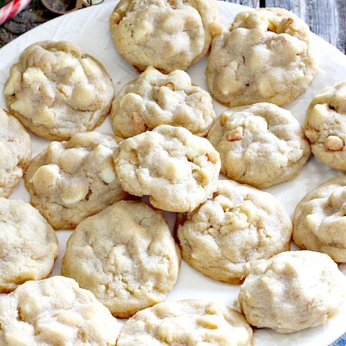 White Chocolate Macadamia Cookies | Can't Stay Out of the Kitchen | one of our favorite #desserts. These #cookies are divine! White #chocolate chips & #macadamianuts make them rich and decadent.