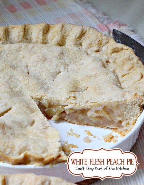 White Flesh Peach Pie | Can't Stay Out of the Kitchen | sumptuous #peachpie using white-flesh #peaches. #pie #dessert