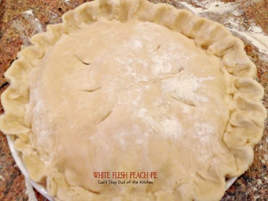 White Flesh Peach Pie | Can't Stay Out of the Kitchen | sumptuous #peachpie using white-flesh #peaches. #pie #dessert