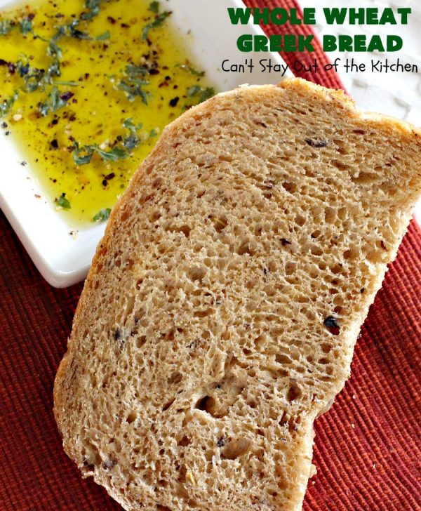 Whole Wheat Greek Bread Can't Stay Out of the Kitchen